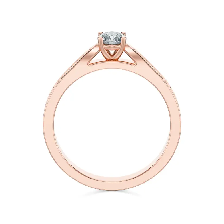 Pierścionek z różowego złota z diamentami AJPZ_094